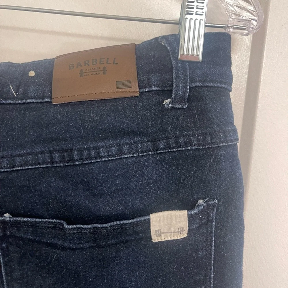 Barbell 32 Cotton Classic Minimalist Spring Casual Men's Dark‎ Blue Jeans